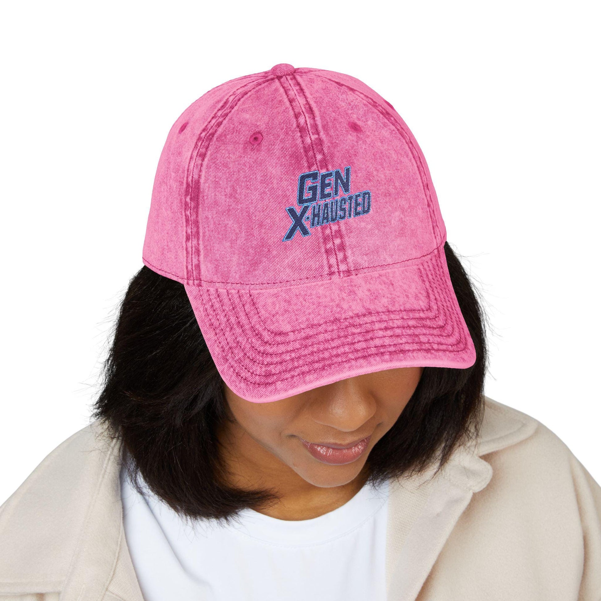 Gen X Embroidered Vintage Cap: Retro Style Cotton Hat