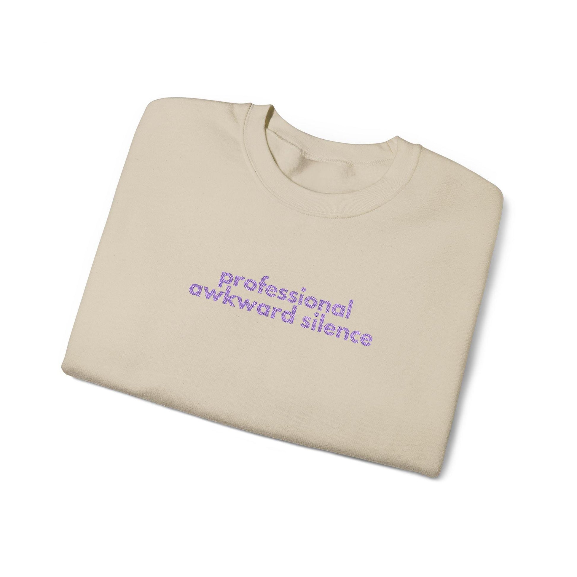 Awkward Silence Sweatshirt: Funny Graphic Crewneck Jumper