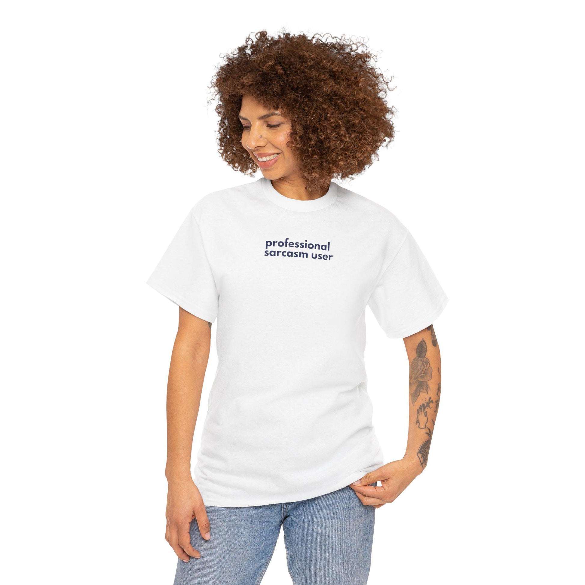 Professional Sarcasm User Heavy Cotton Tee: Funny Statement Shirt