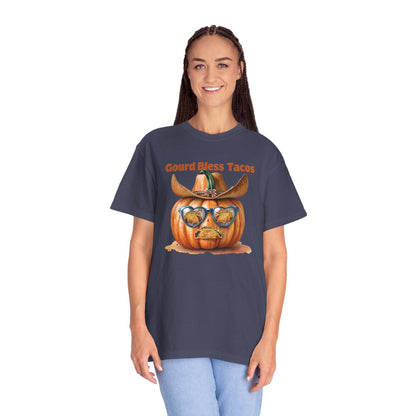 Gourd Bless Tacos T-Shirt: Funny Halloween Graphic Tee