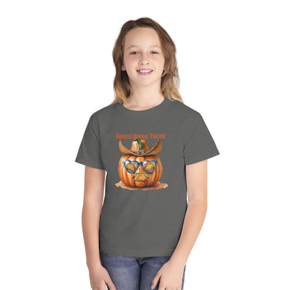 Gourd Bless Tacos Youth Tee: Whimsical Fall Halloween Shirt