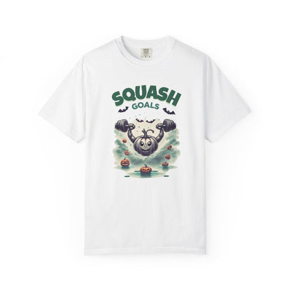 Halloween Fitness T-Shirt: Squash Goals Pumpkin Workout - Unisex