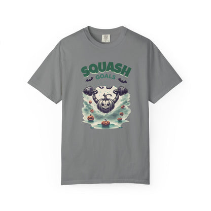 Halloween Fitness T-Shirt: Squash Goals Pumpkin Workout - Unisex