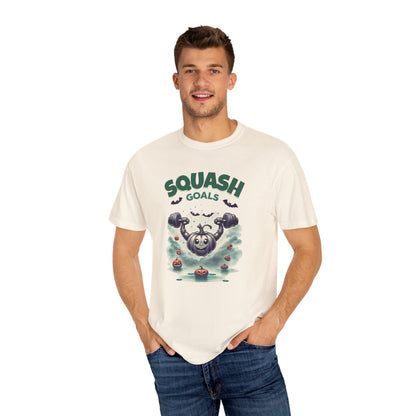 Halloween Fitness T-Shirt: Squash Goals Pumpkin Workout - Unisex