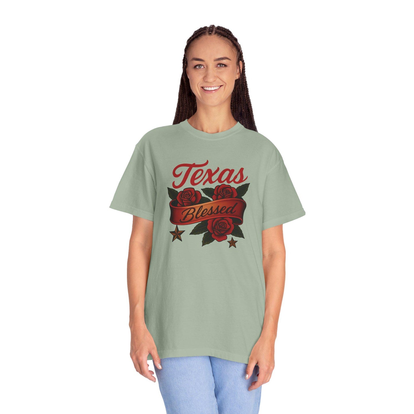 Texas Blessed Garment-Dyed T-shirt: Unisex Casual Tee