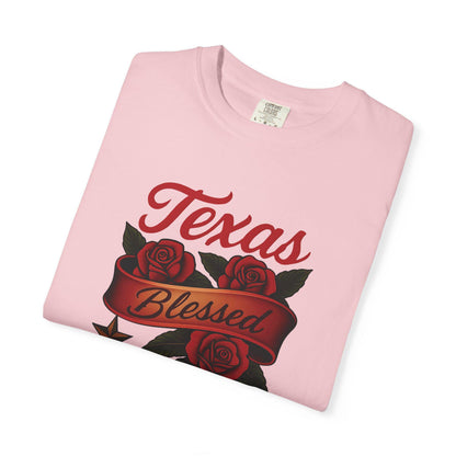 Texas Blessed Garment-Dyed T-shirt: Unisex Casual Tee