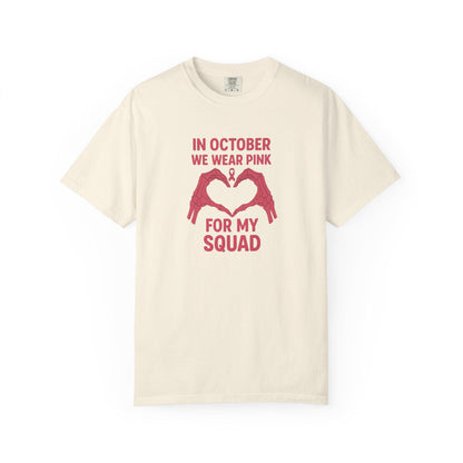 Breast Cancer Awareness T-Shirt: Pink October Support Squad Tee