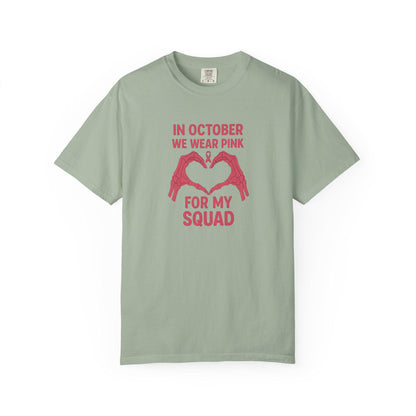 Breast Cancer Awareness T-Shirt: Pink October Support Squad Tee