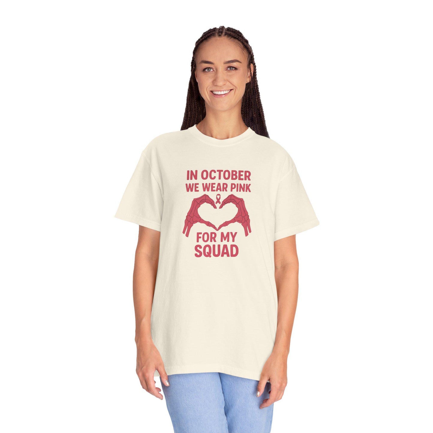 Breast Cancer Awareness T-Shirt: Pink October Support Squad Tee