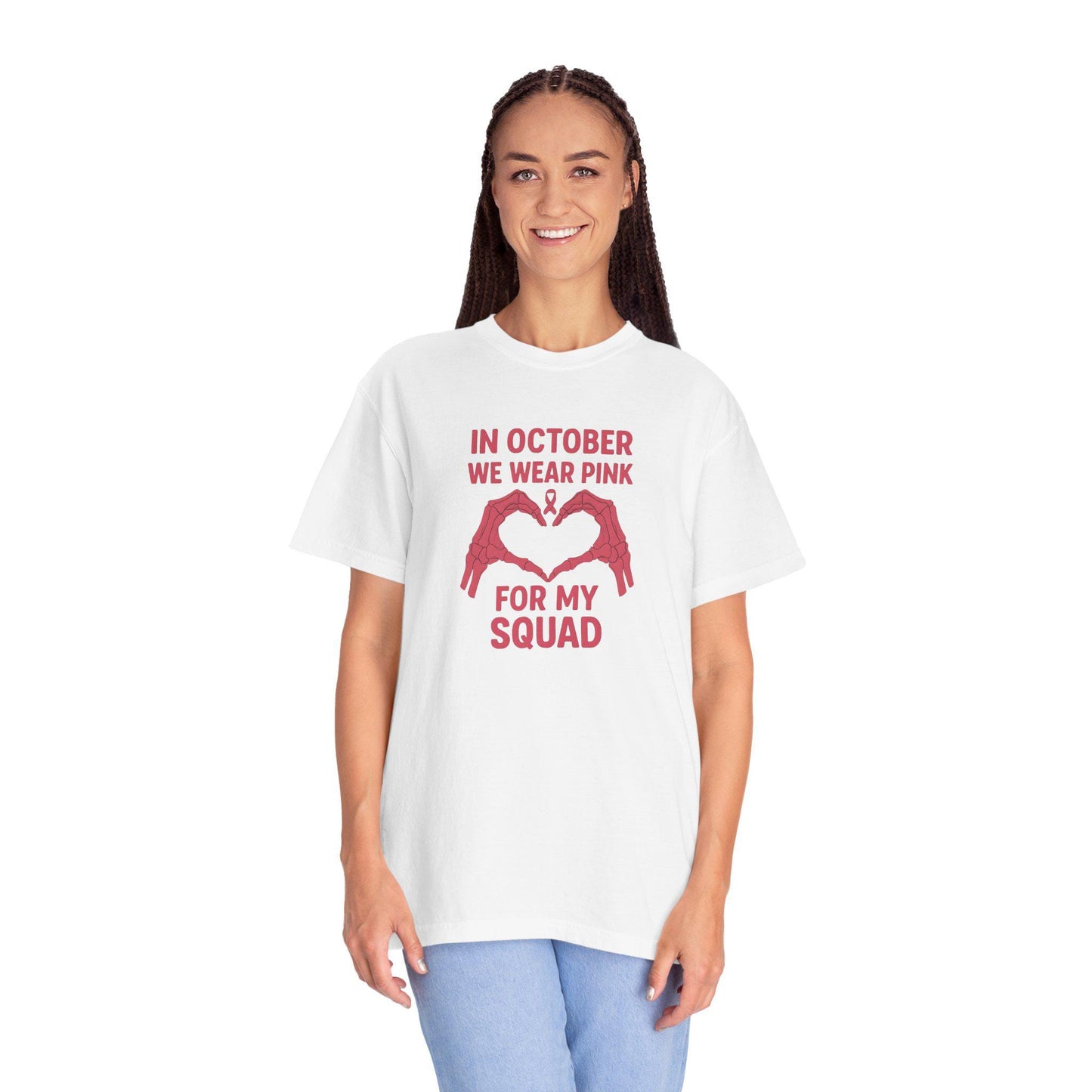 Breast Cancer Awareness T-Shirt: Pink October Support Squad Tee