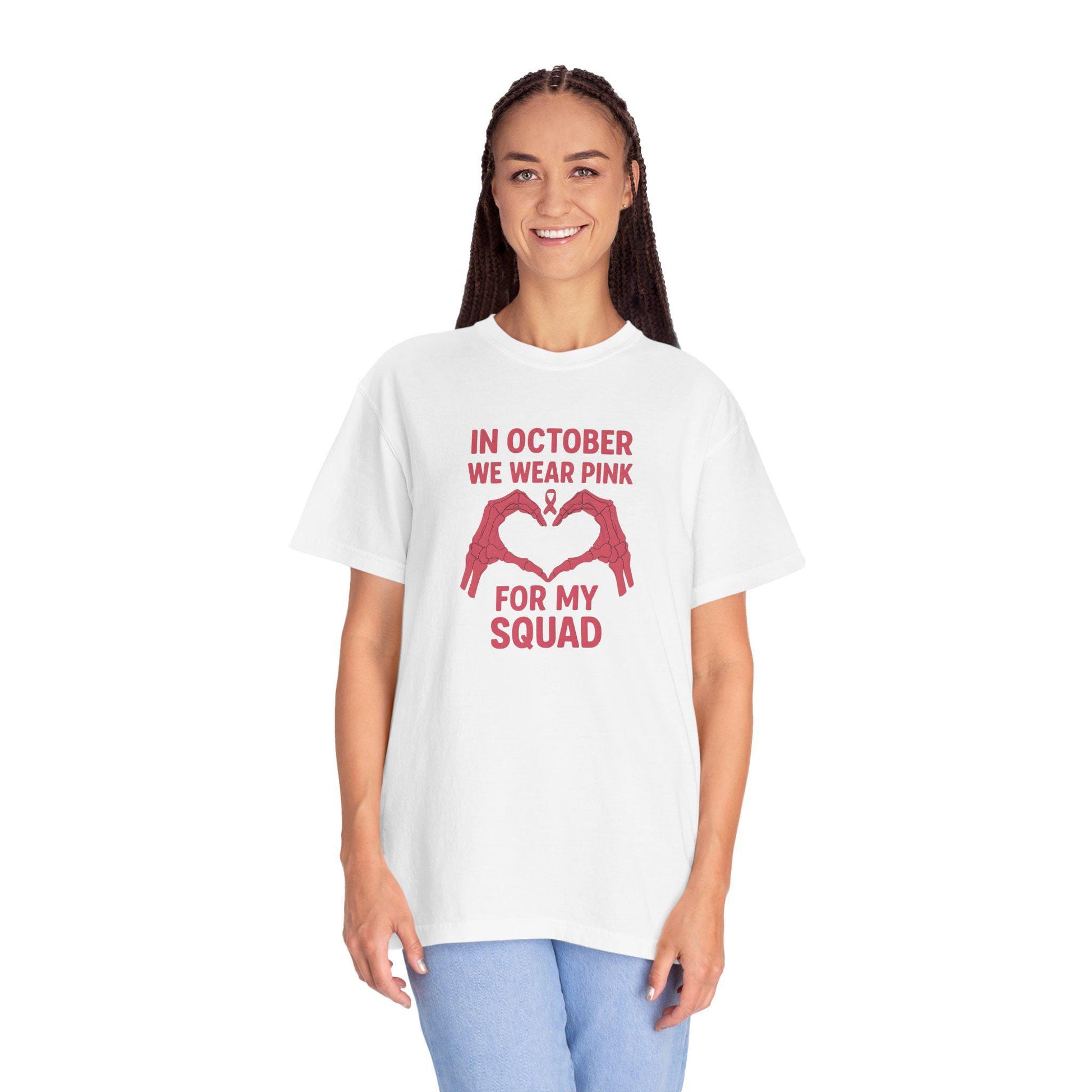 Breast Cancer Awareness T-Shirt: Pink October Support Squad Tee