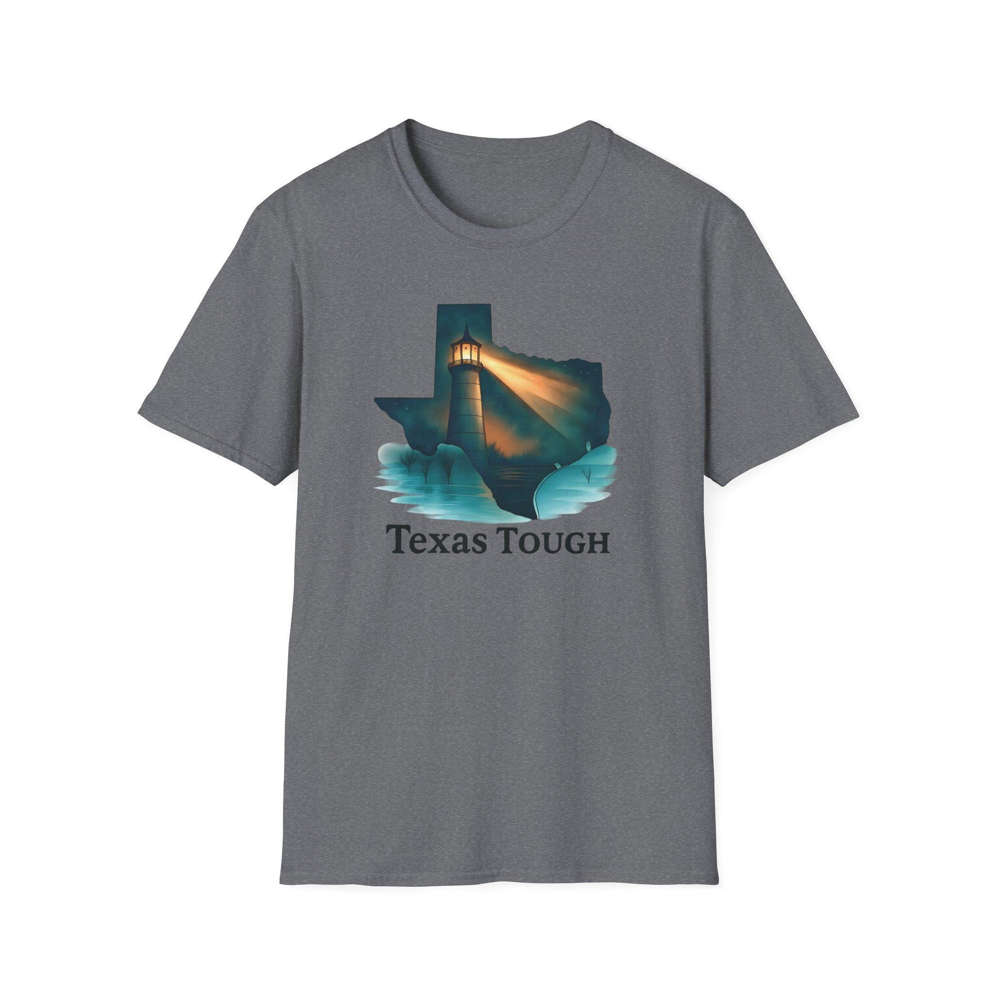 Texas Tough T-Shirt: Lighthouse Silhouette - Lone Star Pride