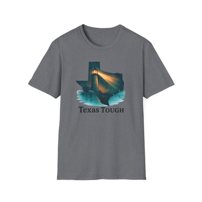 Texas Tough T-Shirt: Lighthouse Silhouette - Lone Star Pride