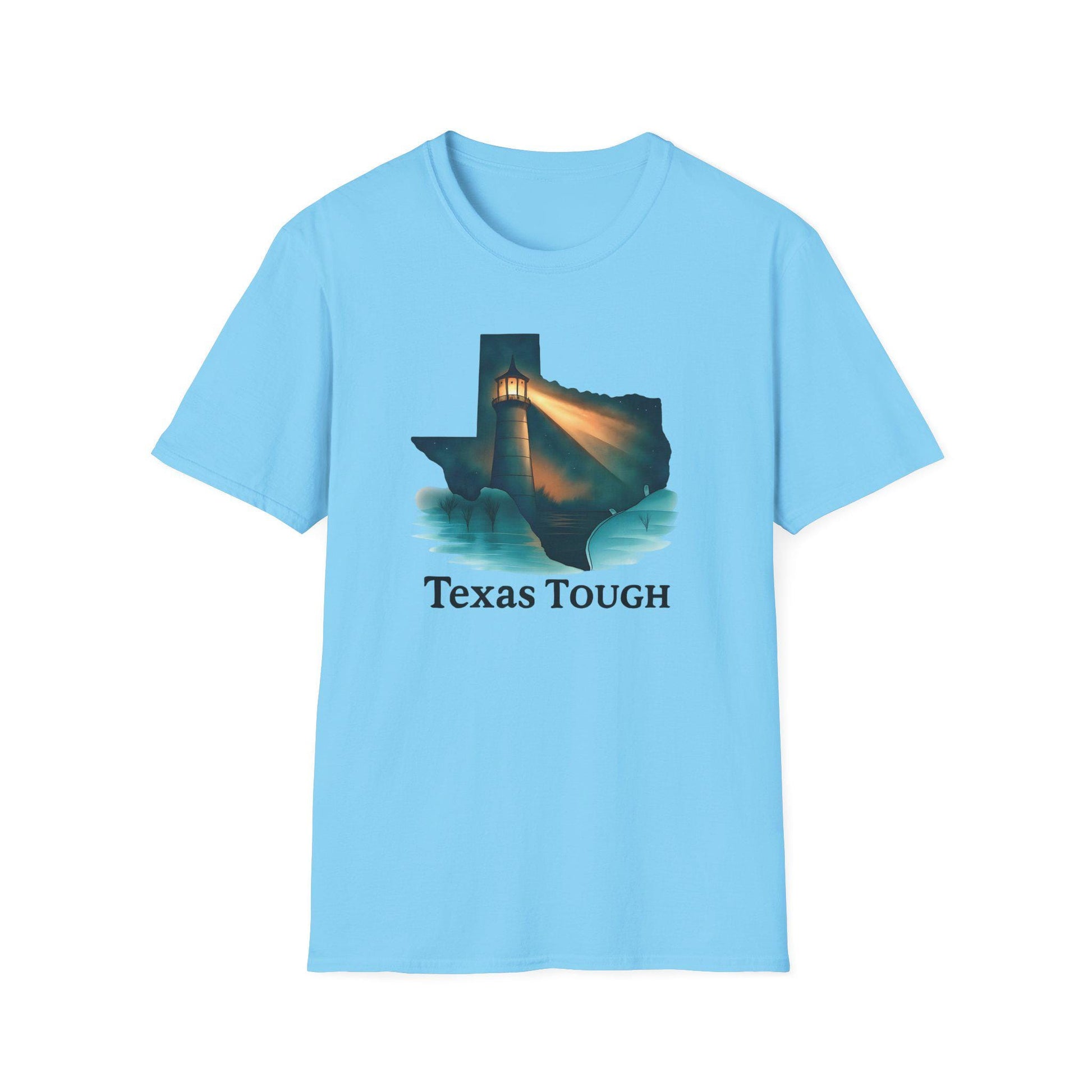 Texas Tough T-Shirt: Lighthouse Silhouette - Lone Star Pride
