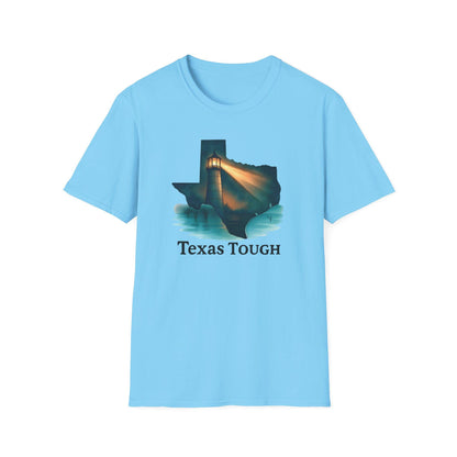 Texas Tough T-Shirt: Lighthouse Silhouette - Lone Star Pride