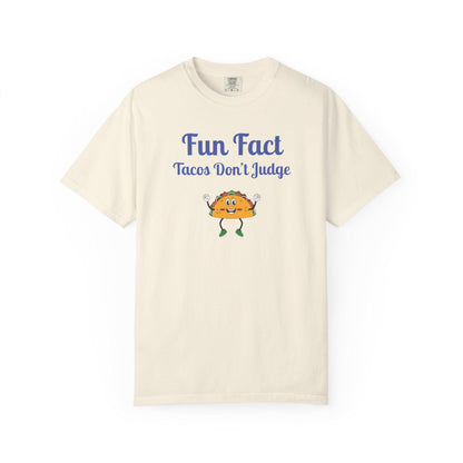 Fun Fact Taco Tee: Humorous Foodie Graphic T-Shirt