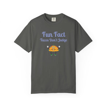 Fun Fact Taco Tee: Humorous Foodie Graphic T-Shirt