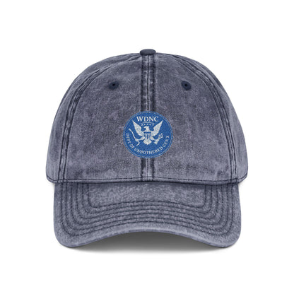 Embroidered Vintage Cap, WDNC Dept of Unbothered Gen X Humor, Funny Hat, Retro Baseball Cap, Distressed Dad Cap, Hipster Cap