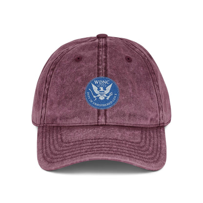 Embroidered Vintage Cap, WDNC Dept of Unbothered Gen X Humor, Funny Hat, Retro Baseball Cap, Distressed Dad Cap, Hipster Cap