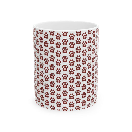 Paw Print Ceramic Mug - Perfect for Pet Lovers, Dog/Cat Gifts, Coffee/Tea Drinkware, Animal Enthusiasts, Birthday/Anniversary