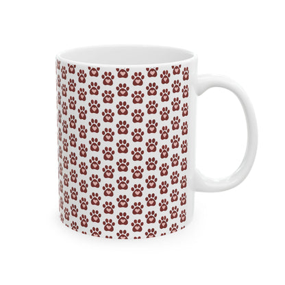 Paw Print Ceramic Mug - Perfect for Pet Lovers, Dog/Cat Gifts, Coffee/Tea Drinkware, Animal Enthusiasts, Birthday/Anniversary