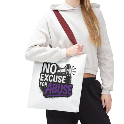 Empowerment Tote Bag - No Excuse for Abuse, Advocacy Tote, Eco-Friendly Bag, Fundraiser Gift, Awareness Campaign Bag