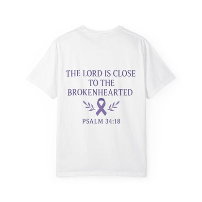 Garment-Dyed T-Shirt with Inspirational Quote, Unisex Motivational Tee, Gift for Faith, Comfort Clothing, Christian Apparel, Awareness