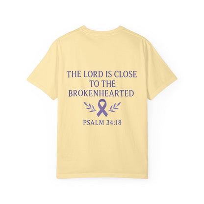 Garment-Dyed T-Shirt with Inspirational Quote, Unisex Motivational Tee, Gift for Faith, Comfort Clothing, Christian Apparel, Awareness