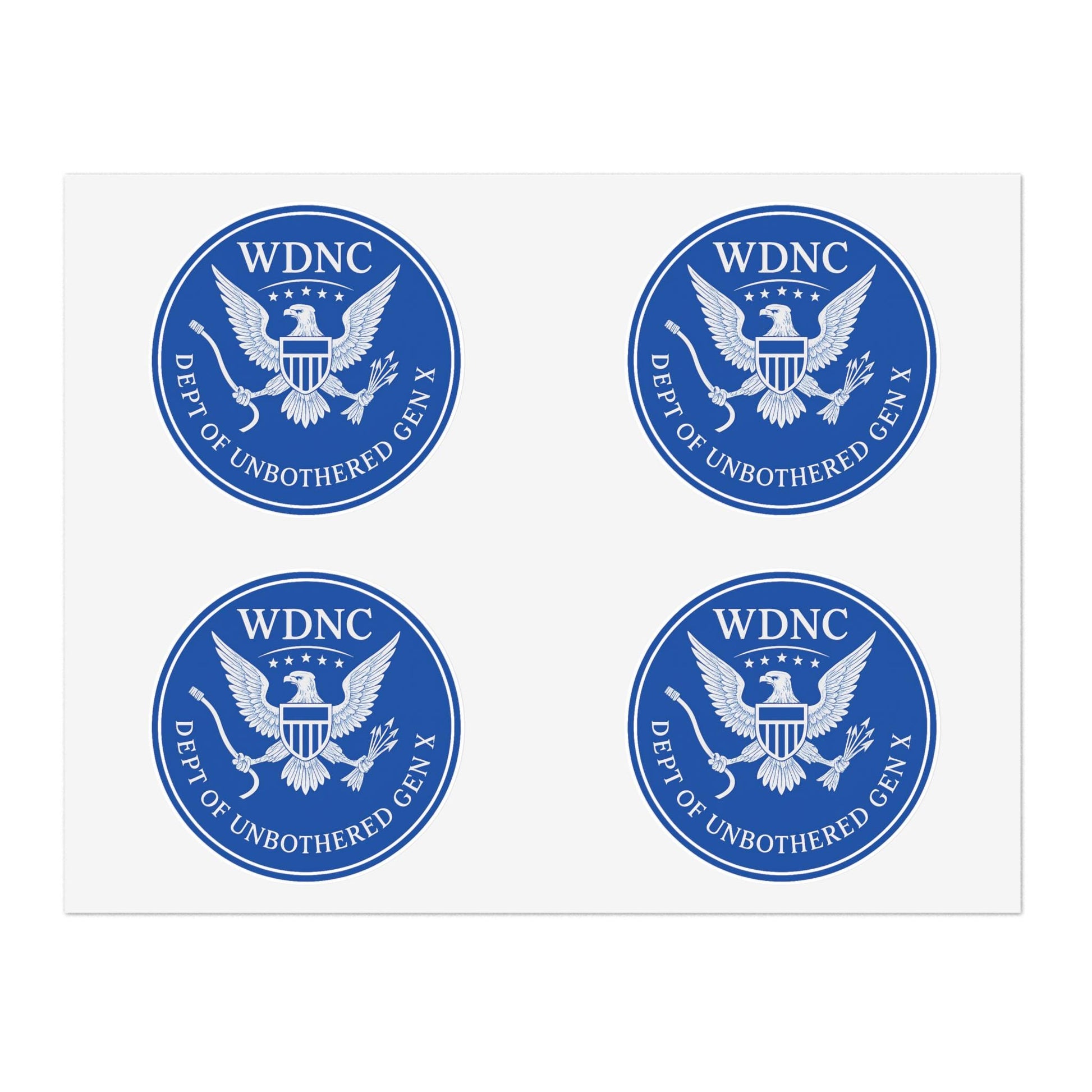 WDNC Department of Unbothered Sticker Sheets, Fun Office Decor, Laptop Stickers, Gift for Students, Journal Decor