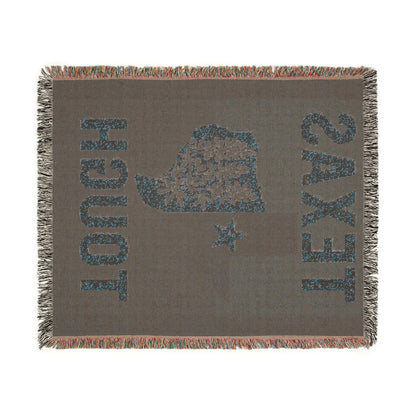 Texas Tough Woven Blanket, Cozy Home Decor, Southwestern Style Throw for Any Occasion, Great Gift for Texans, Picnic Essential