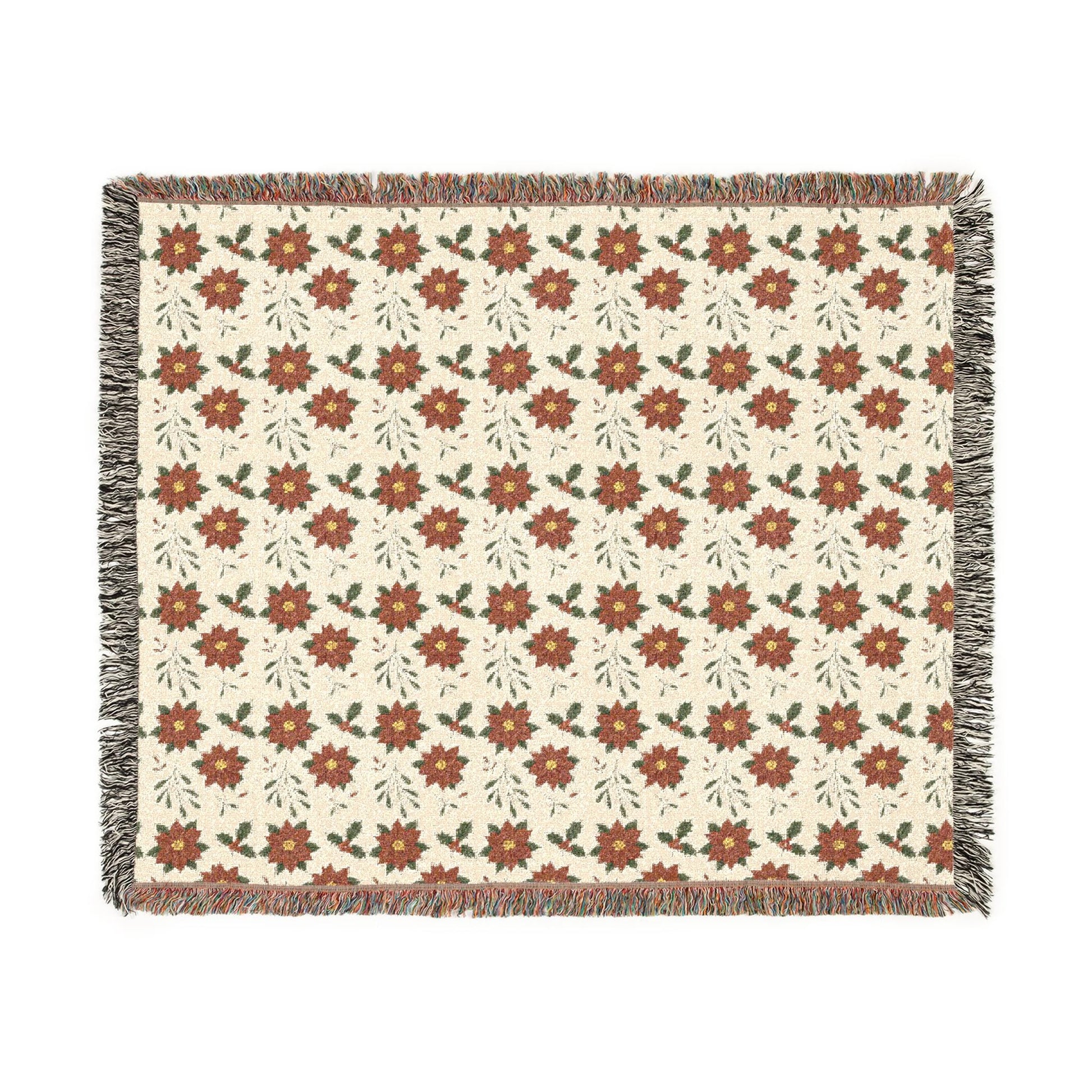 Bohemian Woven Blanket Retreat | Cozy Throw for Home Decor, Gifts, Picnics, and Festivals | Farmhouse Style, Vintage Pattern, Soft Textile