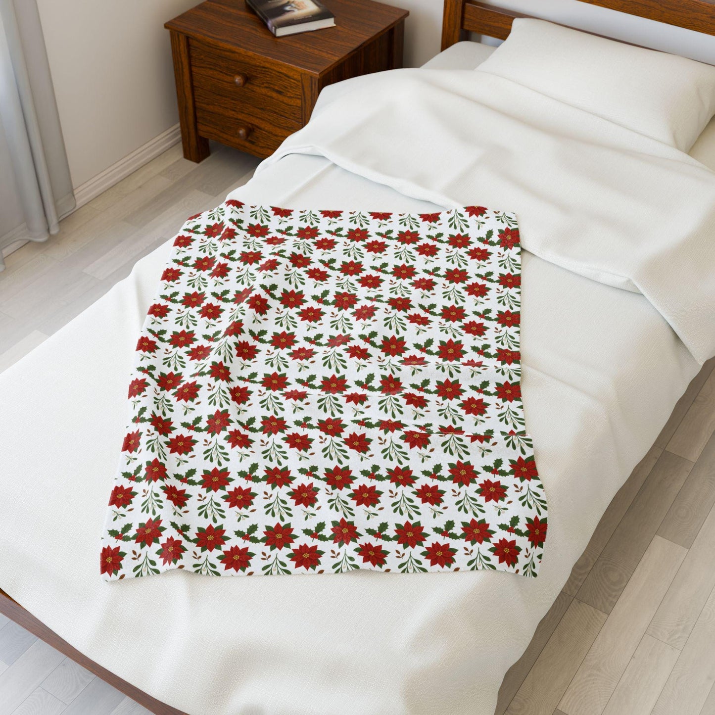 Cozy Christmas Plush Blanket, Soft Holiday Throw Blanket, Perfect for Winter Decor, Gift for Her, Warm Home Essentials
