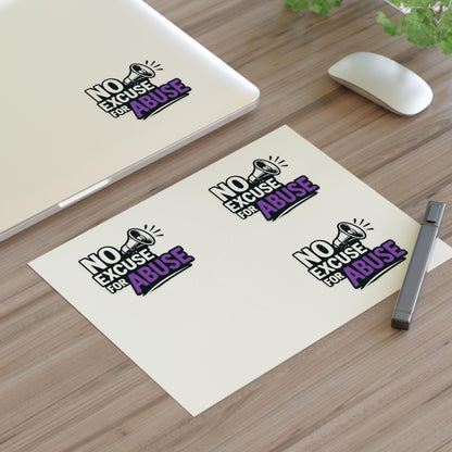 Empowerment Sticker Sheets - No Excuse for Abuse | Protest Stickers, Advocacy Decor, Gift for Social Activists, Awareness Campaigns