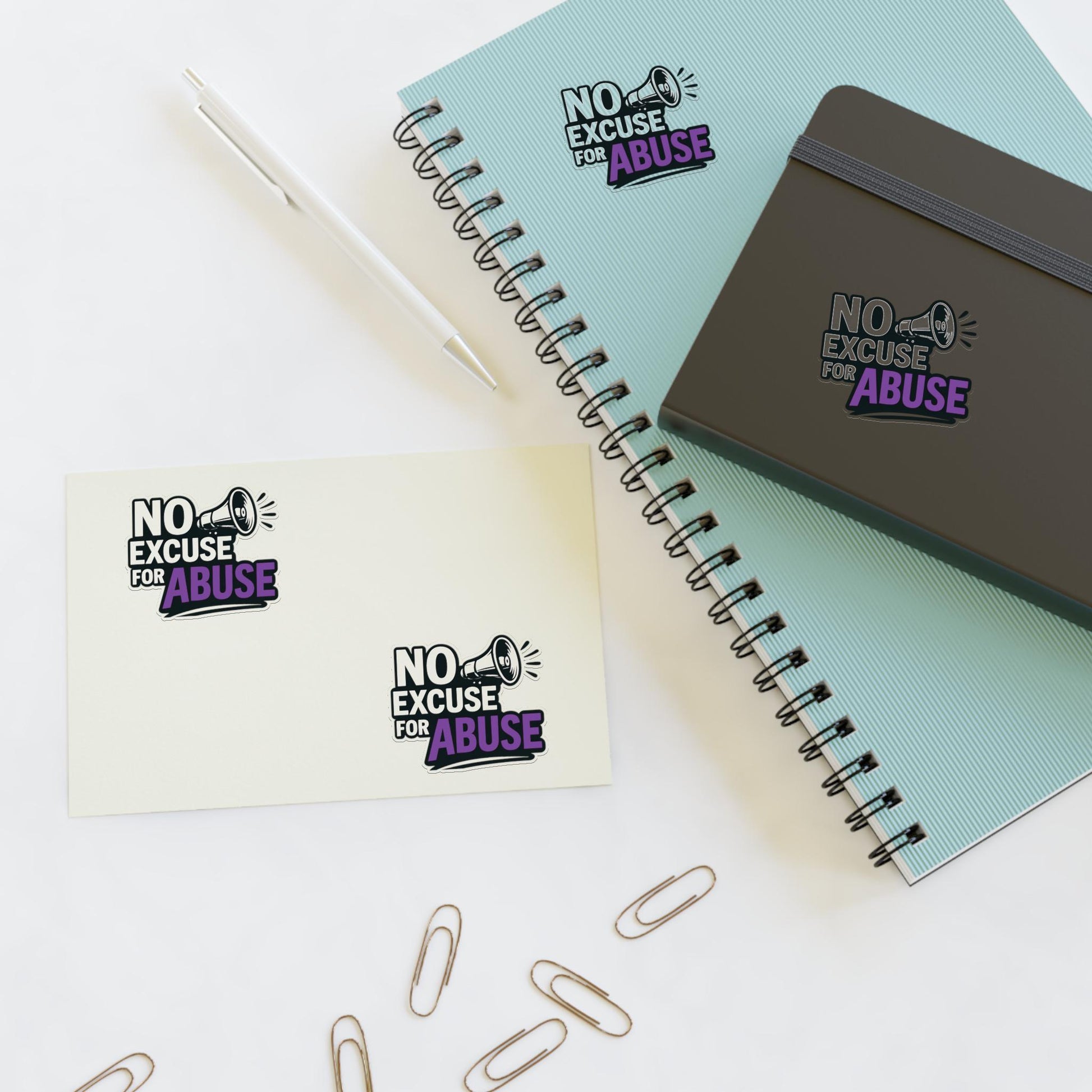 Empowerment Sticker Sheets - No Excuse for Abuse | Protest Stickers, Advocacy Decor, Gift for Social Activists, Awareness Campaigns