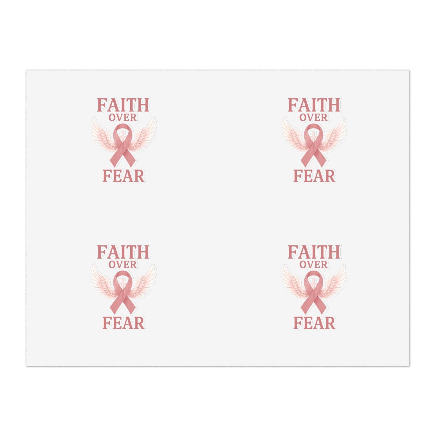 Empowering Sticker Sheets for Hope and Inspiration, Motivational Décor, Faith Over Fear, Breast Cancer Awareness