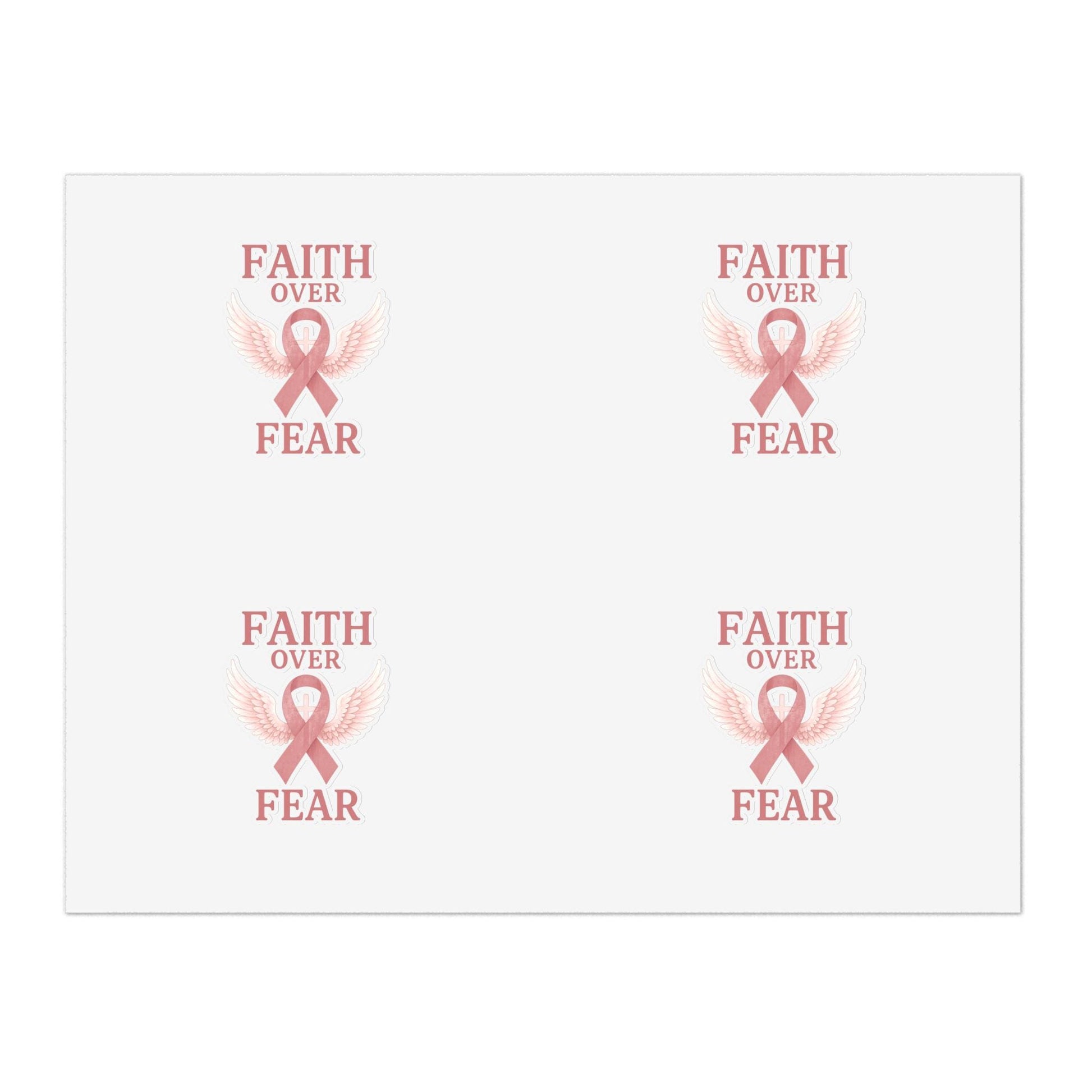 Empowering Sticker Sheets for Hope and Inspiration, Motivational Décor, Faith Over Fear, Breast Cancer Awareness