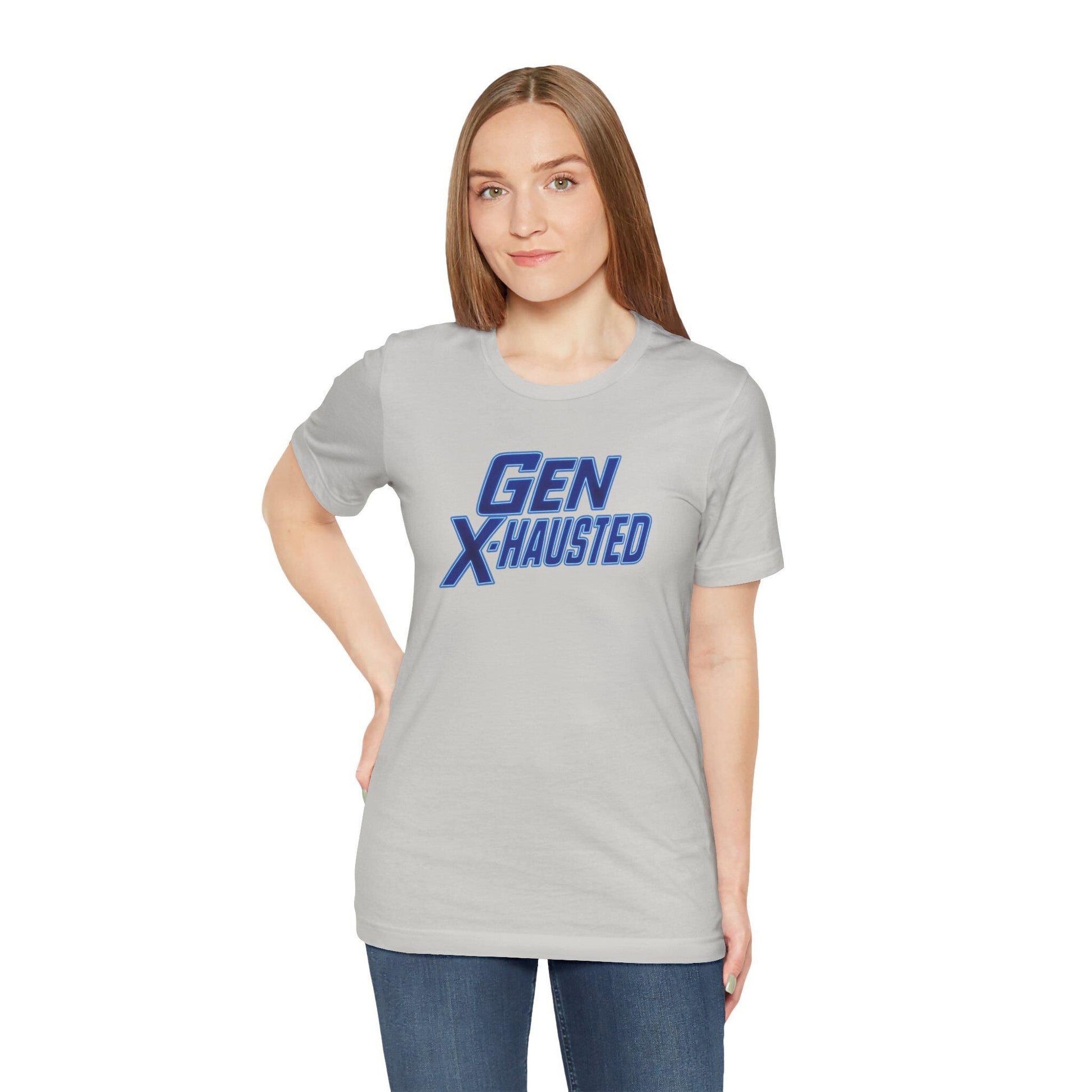 Gen Xhausted Unisex Tee - Retro Humor Tee, Gift for Gen X, Casual Wear, Trendy Graphic Shirt, Unique Meme Apparel