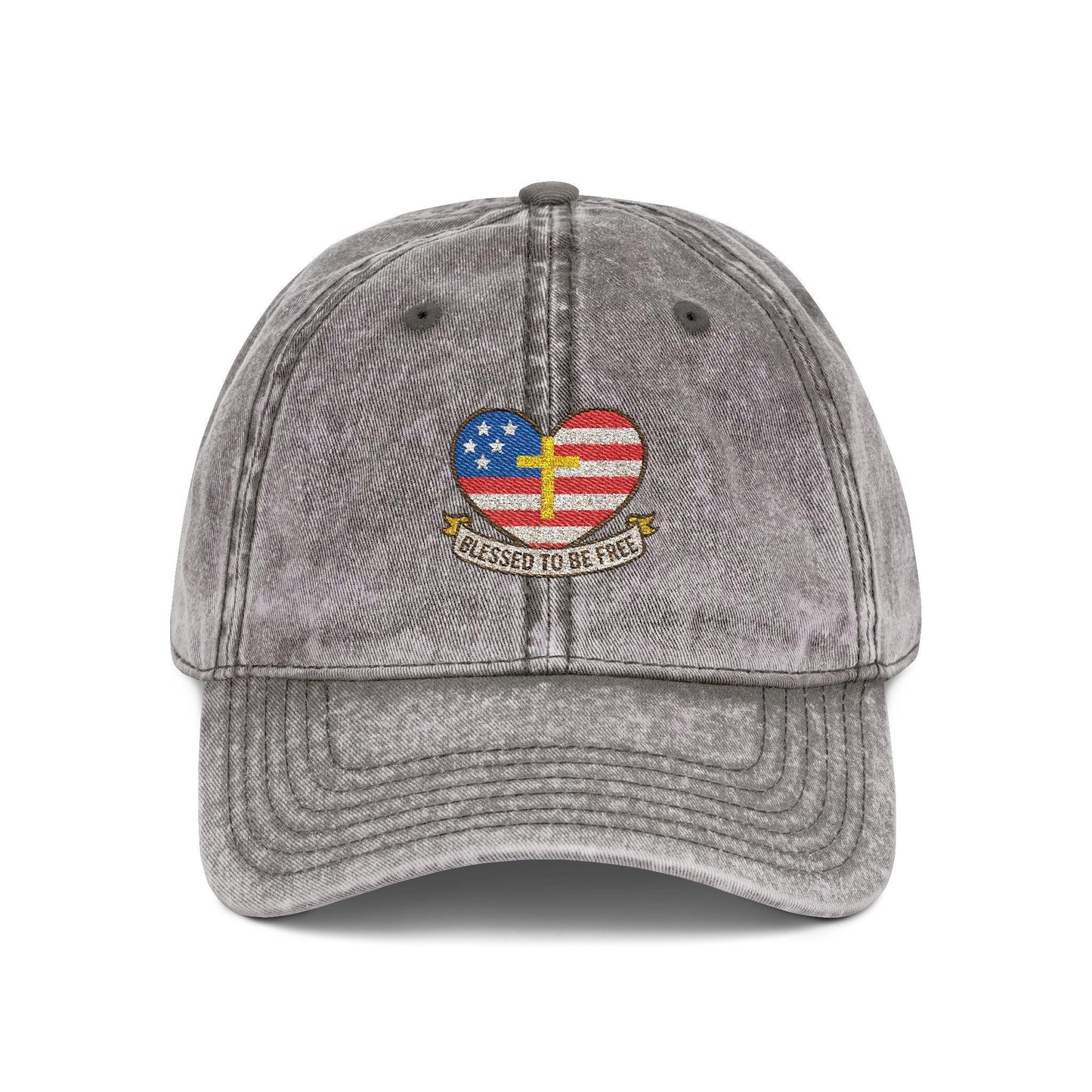 Embroidered Cap Blessed to Be Free - Vintage Freedom Hat, Retro Baseball Cap, Distressed Dad Cap for Men and Women, Adjustable Unisex Hat,