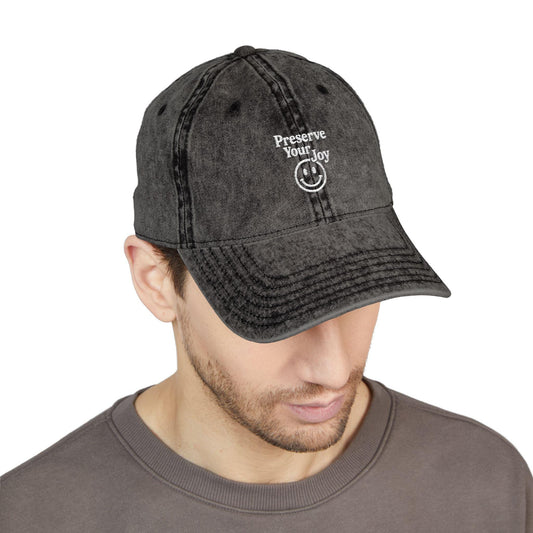 Embroidered Cap, Vintage Baseball Hat Protect Your Joy, Dad Hat, Retro Cap, Distressed Hat, Women's Cap, Gift for Him, Summer Hat