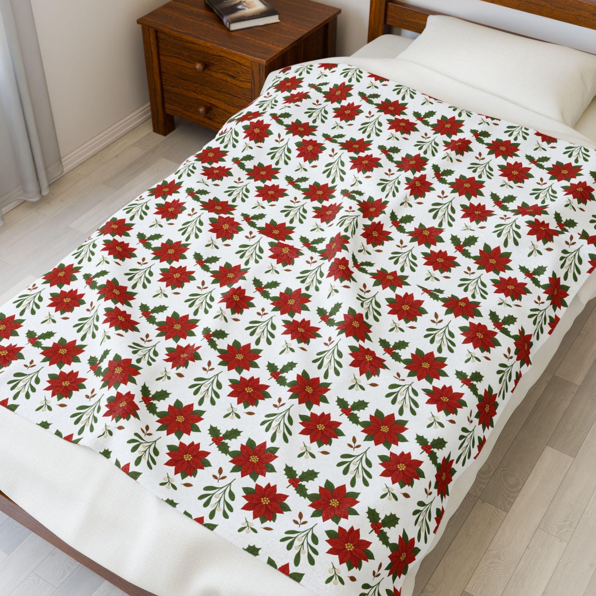 Cozy Christmas Plush Blanket, Soft Holiday Throw Blanket, Perfect for Winter Decor, Gift for Her, Warm Home Essentials