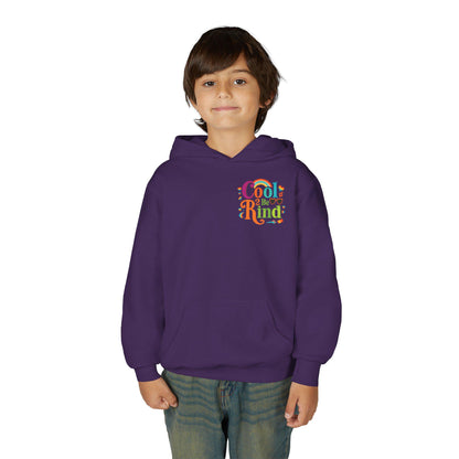 Cool 2 Be Kind Hoodie | Youth Hooded Sweatshirt, Colorful Rainbow Kindness Design