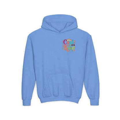 Cool 2 Be Kind Hoodie | Youth Hooded Sweatshirt, Colorful Rainbow Kindness Design