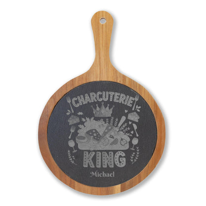 Charcuterie King engraved Charcuterie Board | Personalized Engraved Serving Board