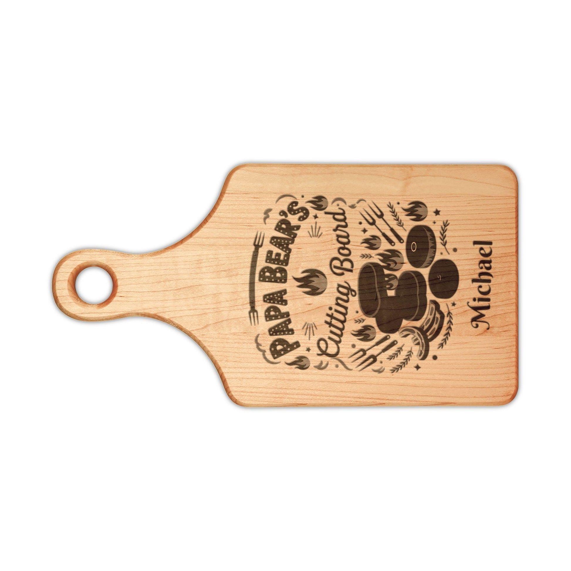 Papa Bear's Cutting Board | Personalized Engraved Wooden Board