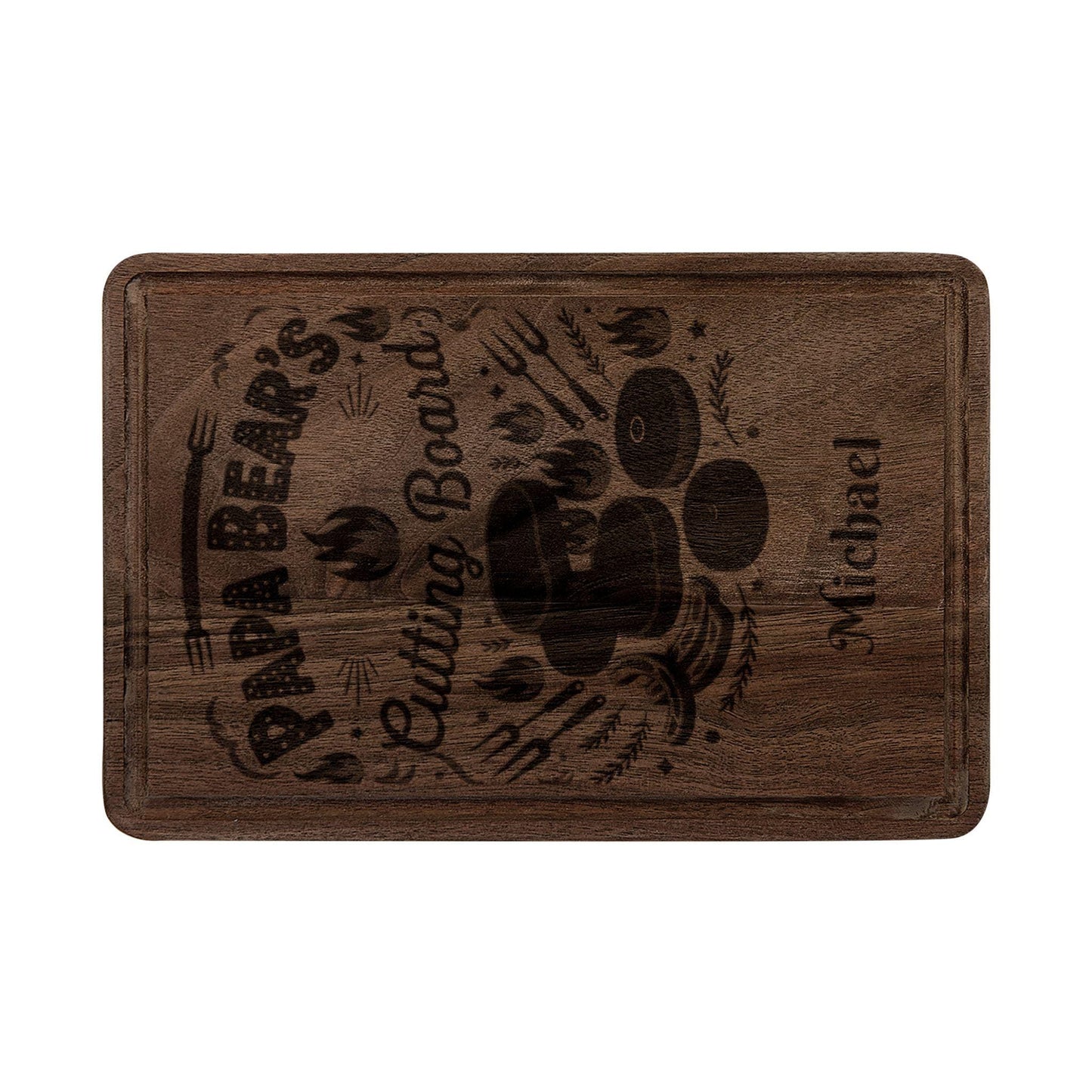 Papa Bear's Cutting Board | Personalized Engraved Wooden Board