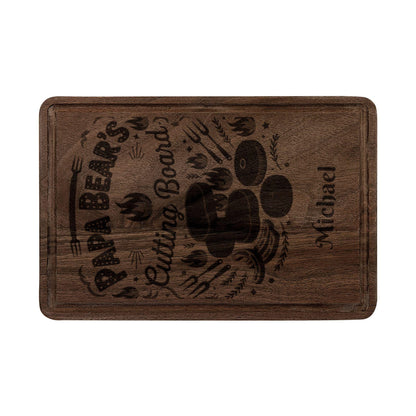 Papa Bear's Cutting Board | Personalized Engraved Wooden Board