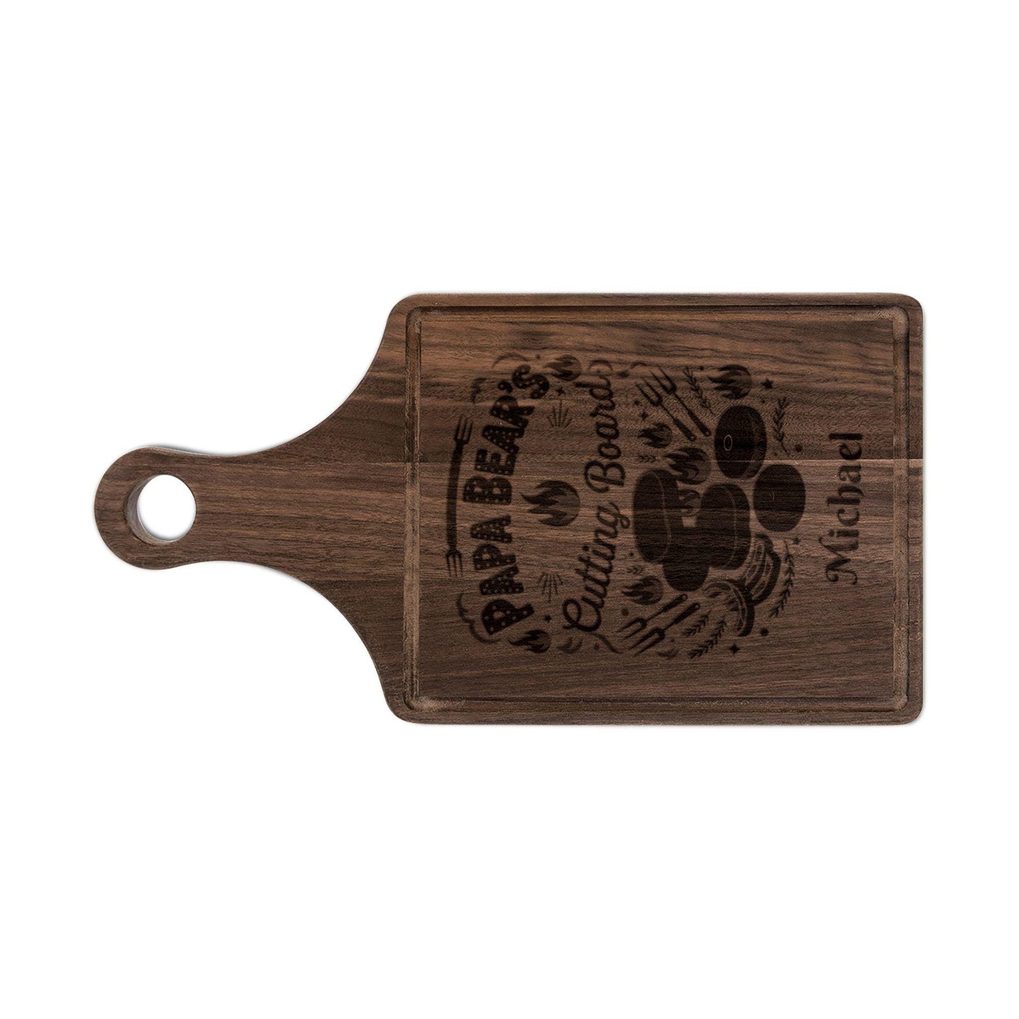 Papa Bear's Cutting Board | Personalized Engraved Wooden Board