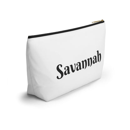 Bride Squad Accessory Pouch, Personalized Bridesmaid Makeup Bag | Floral Wreath Design