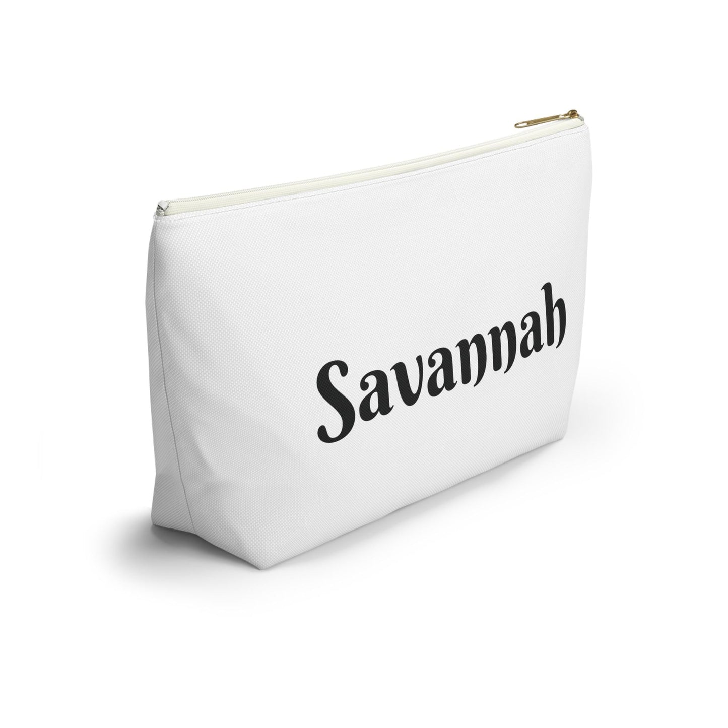 Bride Squad Accessory Pouch, Personalized Bridesmaid Makeup Bag | Floral Wreath Design