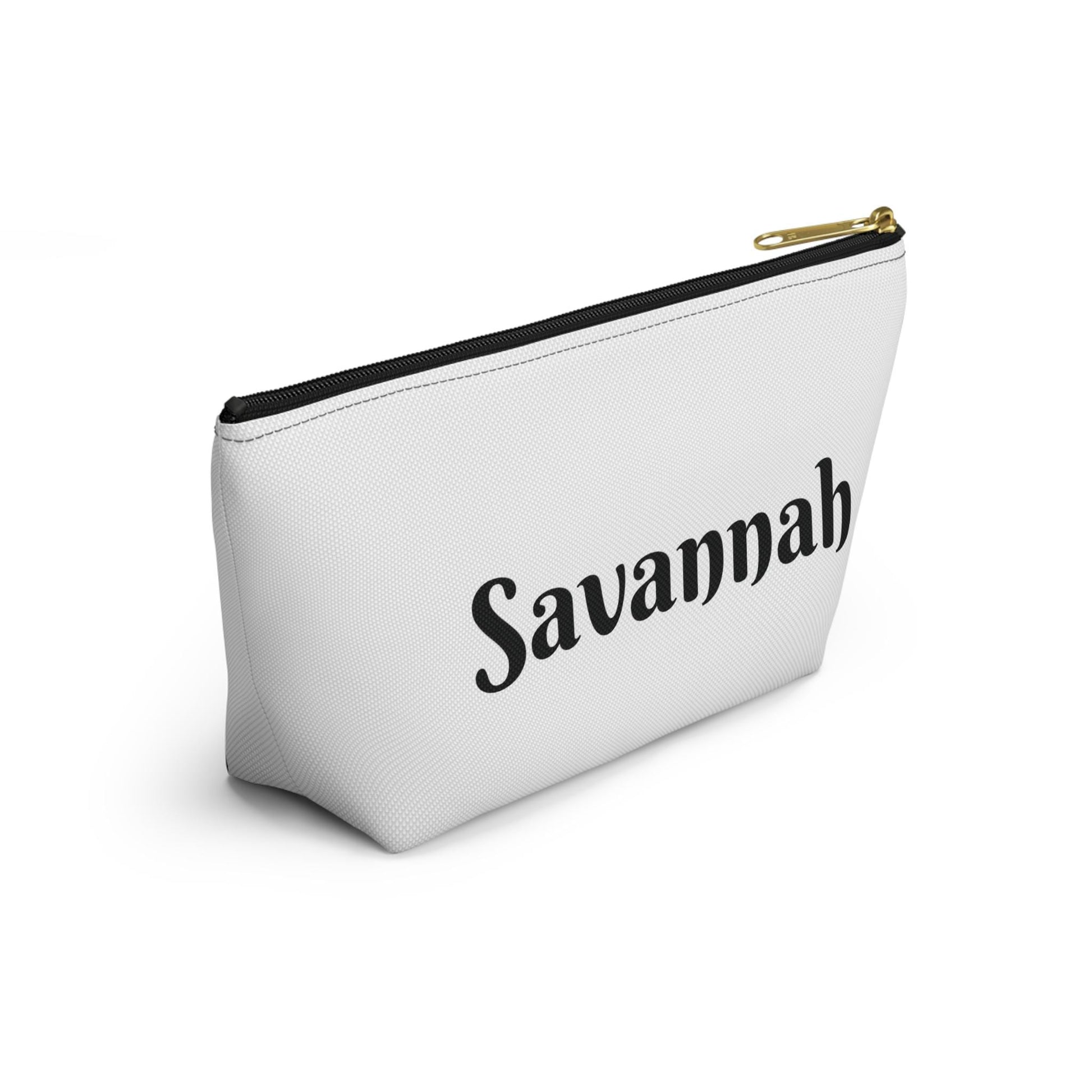 Bride Squad Accessory Pouch, Personalized Bridesmaid Makeup Bag | Floral Wreath Design